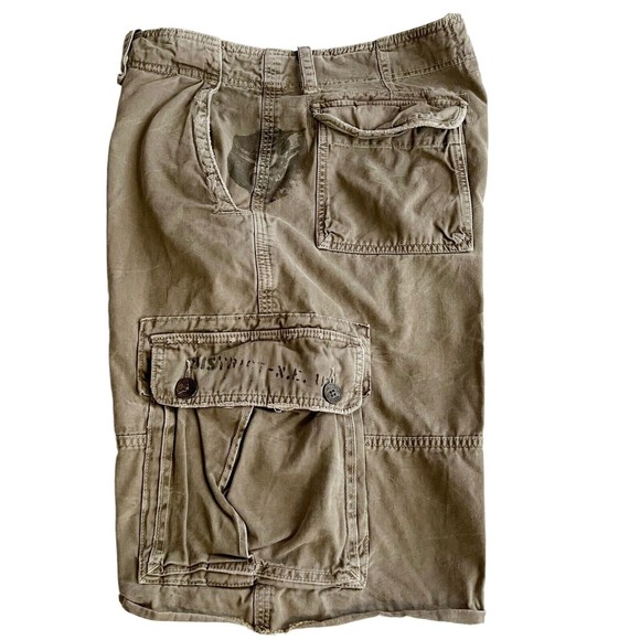 American Eagle Outfitters Other - American Eagle Cargo Shorts Men 36 Khaki Brown Longer Length Flying Eagle Design